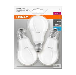 Osram KÉSZLET 3xLED Izzó E27/8,5W/230V