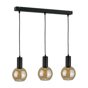 Keter Lighting Csillár zsinóron JANTAR BLACK 3xE27/60W/230V