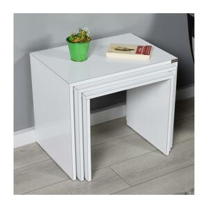 Adore Furniture KÉSZLET 3x Kávésasztal fehér