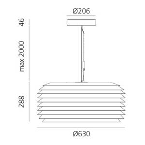 Artemide Slicing LED függőlámpa, IP65, Ø 63 cm