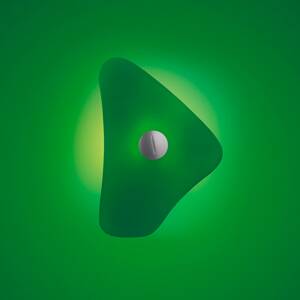Foscarini Bit 4 falilámpa üveg diffúzorral zöld