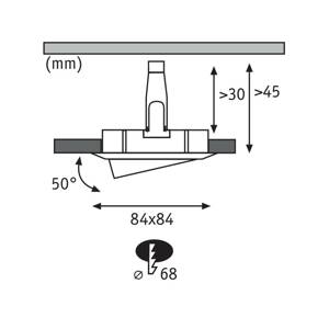 Paulmann Nova Plus 3-as LED spot szögletes, alu