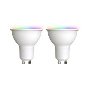 Prios LED-GU10 műanyag 4,7W RGBW WLAN opál 2-es