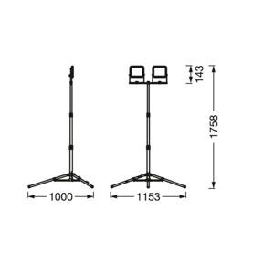 Ledvance LED-Worklight Value Tripod 2 izzós 2x10W