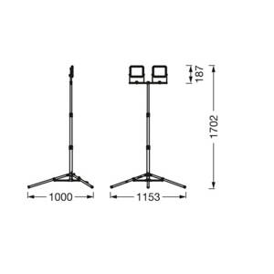 Ledvance LED-Worklight Value Tripod 2 izzós 2x20W