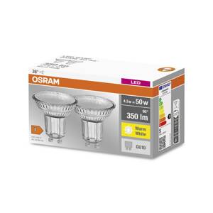 LED reflektor GU10 PAR16 4,3W 2 700 K 36° 2-es klt