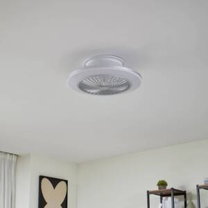 Lindby LED mennyezeti ventilátor Mamuti, ezüst, csendes, Ø 55 cm