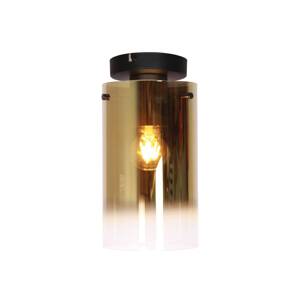 Ventotto mennyezeti lámpa, fekete/arany, Ø 15 cm, üveg