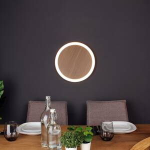 LED falilámpa Morton 3-Step-dim wood look 40 cm