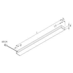 Alsószekr. LED, pultra ragaszth. FMK, 3000K, 60cm