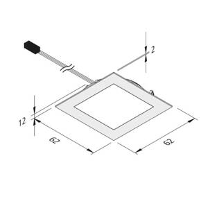 LEDbútorba építhető lámpa DynamicFAQ58 acél 3W CCT