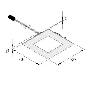 LEDbútorba építhető lámpa DynamicFAQ68 acél 3W CCT