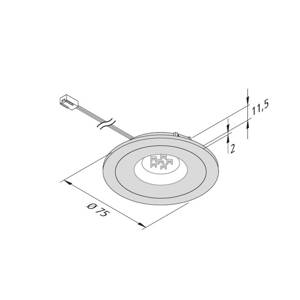 LED bútorsz. refl. AR 68 4W rozsdam. acél 2700K