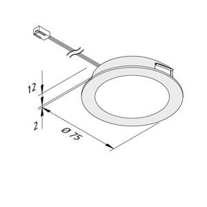 LED bútorok fény FAR 68 rozsdam. acél 4W 2 700K