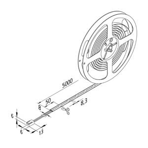 Basic-Tape S LED-szal., IP54, 2 700 K, hossz 5 m