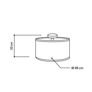 ALMUT 2610 mennyezeti lámpa Ø 45cm, tiszta széna