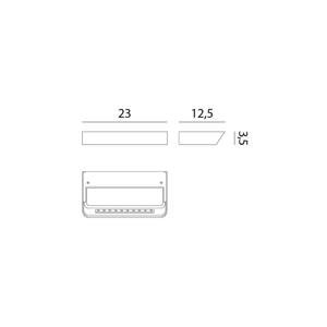 Rotaliana Belvedere W1 LED fali lámpa fekete 2700K