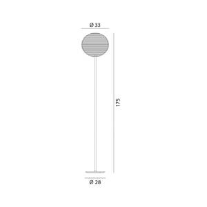 Rotaliana Flow Glass F2 állólámpa Ø 33 cm