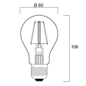 Sylvania ToLEDo retro LED lámpa E27 4,1W narancs