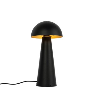 Kültéri állólámpa fekete 50 cm LED-del - Gomba