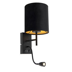 Okos fali lámpa fekete bársony búrával WiFi A60 - Stacca
