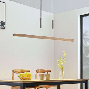 Landelijke hanglamp hout incl. LED - Tamlin