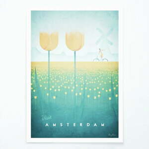 Poszter Amsterdam, 30x40 cm - Travelposter