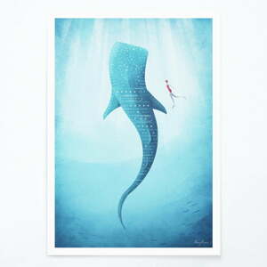 Poszter Whale Shark, 50x70 cm - Travelposter