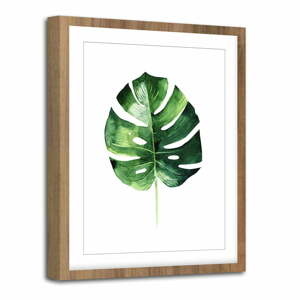 Modernpik Greenery Wooden Monstera fali kép, 30 x 40 cm - Styler