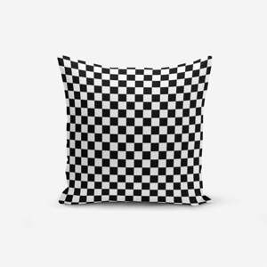 Black White Ekose fekete-fehér pamutkeverék párnahuzat, 45 x 45 cm - Minimalist Cushion Covers