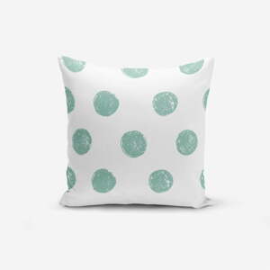 Mind Green With Points pamutkeverék párnahuzat, 45 x 45 cm - Minimalist Cushion Covers