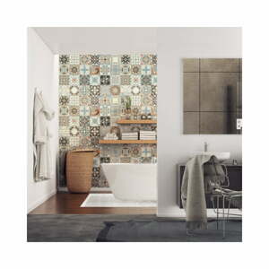 Wall Stickers Cement Tiles Rumba 24 db-os falmatrica szett, 15 x 15 cm - Ambiance