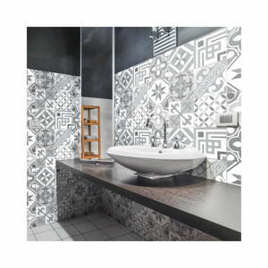 Wall Decal Cement Tiles Azulejos Micalina 24 db-os falmatrica szett, 15 x 15 cm - Ambiance