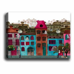 Colorful Houses kép, 60 x 40 cm - Tablo Center