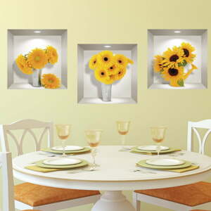 Sunflowers 3 db-os 3D falmatrica szett - Ambiance