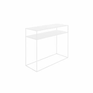 Tensio fehér fém konzolasztal polccal, 100 x 35 cm - Costum Form