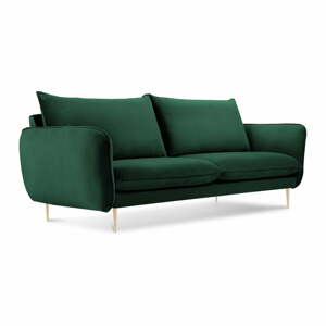 Florence üvegzöld kanapé bársonyhuzattal,160 cm - Cosmopolitan Design