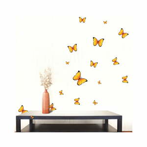 Yellow Butterflies Sticker 18 db-os falmatrica szett - Ambiance