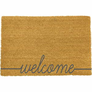 Welcome Scribbled természetes kókusrost lábtörlő, 40 x 60 cm - Artsy Doormats