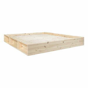 Ziggy kétszemélyes tömörfa ágy tárolóhellyel, 140 x 200 cm - Karup Design