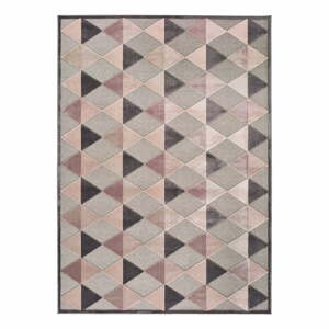 Farashe Triangle szürke-rózsaszín szőnyeg, 140 x 200 cm - Universal