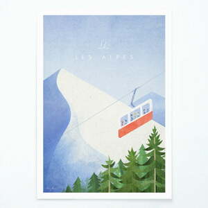 Poszter Les Alpes, 50x70 cm - Travelposter