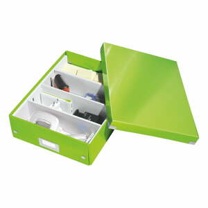 Office zöld rendszerező doboz, hossz 37 cm Click&Store - Leitz