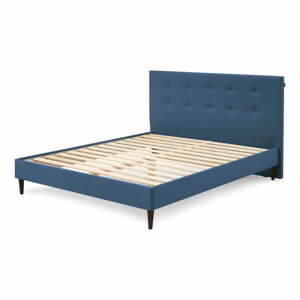Rory Dark kék kétszemélyes ágy, 180 x 200 cm - Bobochic Paris