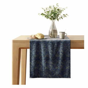 Veras kék asztali futó bársonyos felülettel, 40 x 140 cm - AmeliaHome