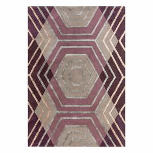 Harlow lila gyapjú szőnyeg, 120 x 170 cm - Flair Rugs