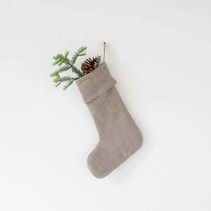 Christmas Stocking karácsonyi len függődísz - Linen Tales