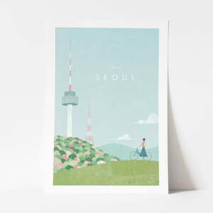 Poszter Seoul, 30x40 cm - Travelposter