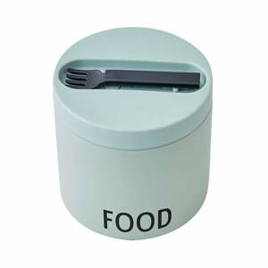 Food zöld snack termodoboz kanállal, magasság 11,4 cm - Design Letters