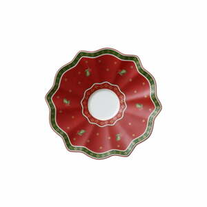 Piros porcelán csészealj karácsonyi motívummal, ø 16,5 cm - Villeroy & Boch